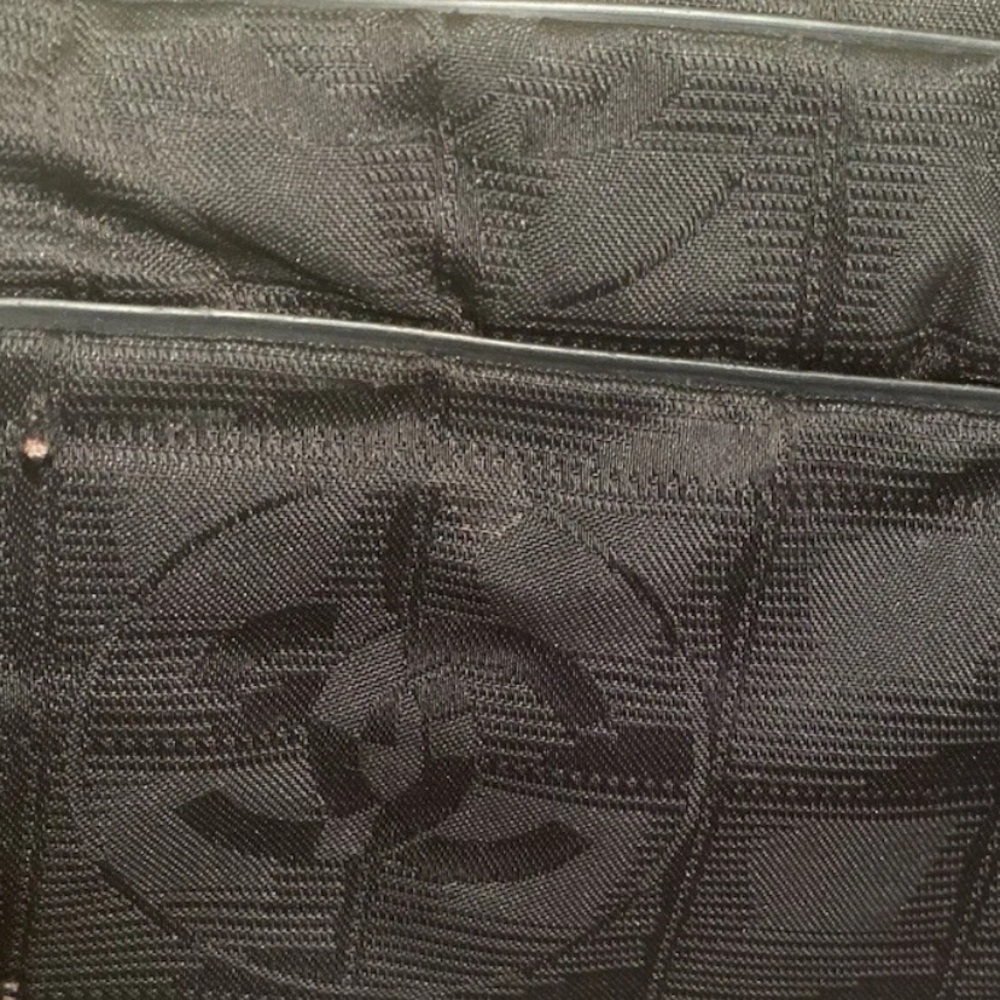 CHANEL Authentic  TravelLine 2Way Hand Bag Nylon Leather Black w/ COA - Picture 5 of 10